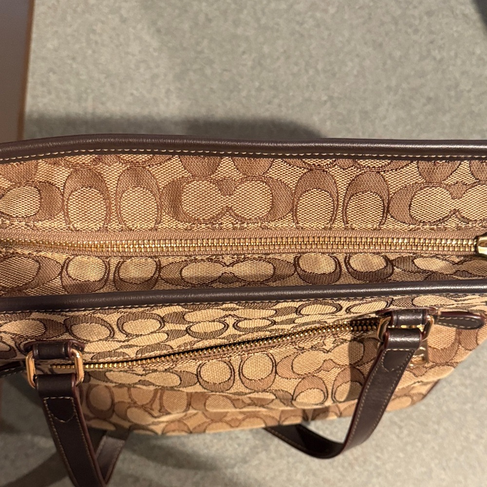 Coach Brown Signature Tote Bag - Picture 8 of 10